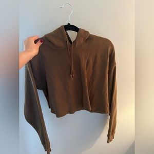 Hunter Green Cropped Sweatshirt
